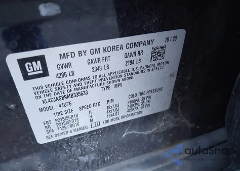 2021 Buick Encore Fwd Preferred from USA, damaged, VIN KL4CJASB9MB335633